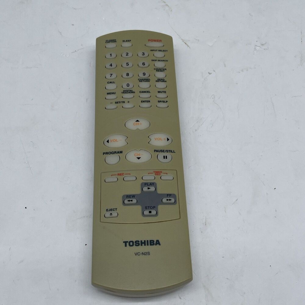 Toshiba VC-N2S TV VCR Remote Control OEM MV13N2 MV19N2 Tested